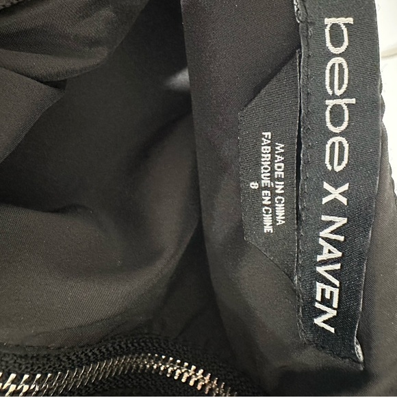 NEW Bebe X Naven Black Bodycon Dress Size 8 NWOT - Picture 3 of 4
